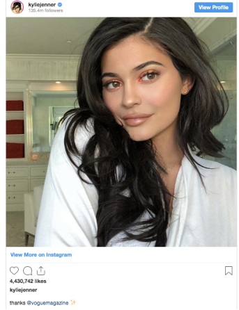 Kylie Jenner on Instagram